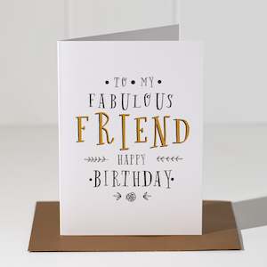 Folklore Greeting Card | Birthday Card - Fabulous Friend