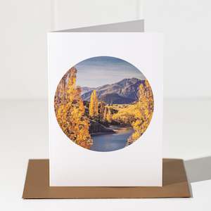 Greeting Cards: NZ Landscape Greeting Card | Autumn, Lake Wanaka