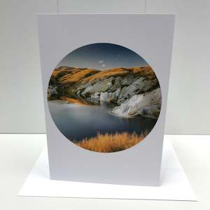 Greeting Cards: NZ Landscape Greeting Card | The Blue Lake at St Bathans