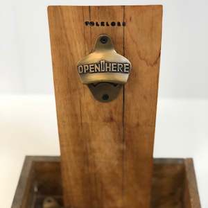 Brass Bottle Opener | ‘Open Here’ Wall Mounted