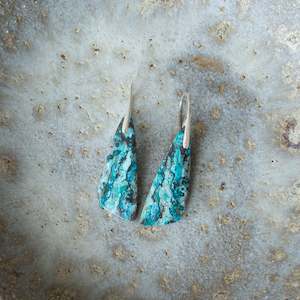 Jewellery: Natural Stone Earrings | Chrysocolla [D]