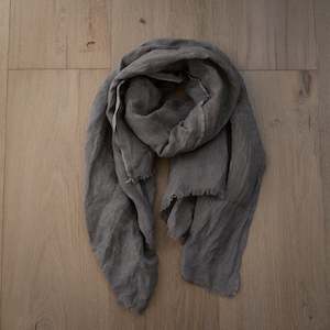 Handwoven Linen Scarf | Lava