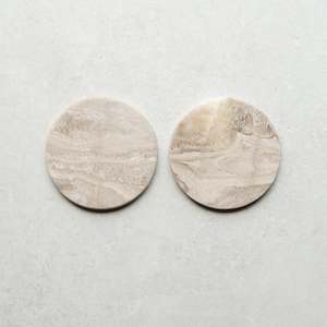 Marble Onyx Coasters | Pair | E