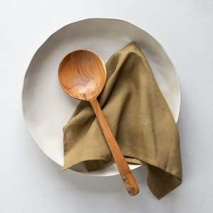 Large Teak Serving Spoon