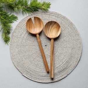 Salad Servers | Teak Wood