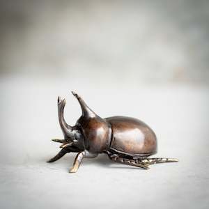 Bronze Rhino Beetle | Antique Finish