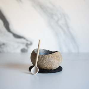 Stone Goods: Little Stone Spice Bowl Set | Includes Mat + FREE Spoon