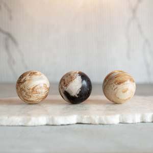 Petrified Wood Balls | Set of Three 'G' [6cm]