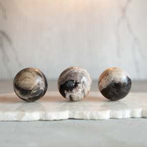 Petrified Wood Balls | Set of Three 'E' [6 cm]