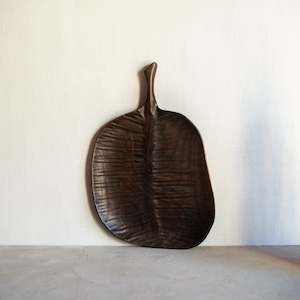 Hand-carved Teak Leaf Platter | Example 'J'