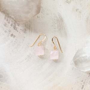 Earrings | Faceted Rose Quartz