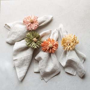 Just Added: Flora Raffia Napkin Rings | Set of 4