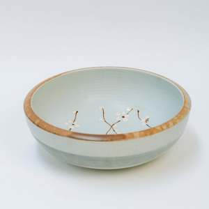 Japanese Ceramics | Large Thick Bowl | Blue Blossom