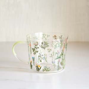 Floral Glass Measuring Cup