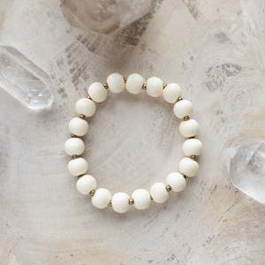 Bracelet | Yak Bone + Brass Bead