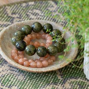 Master Stone Crystals: Natural Stone Bracelet | Tibetan Jade