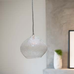 Hand Woven Wire Light Shade | Otto | Silver