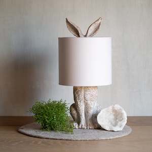 Rabbit Table Lamp | Stone / White