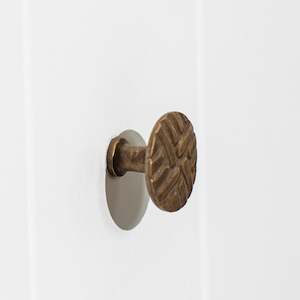 Brass Drawer Knob | Hatched / Knot