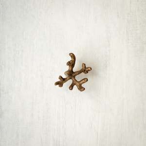 Brass Drawer Knob | Coral Floret