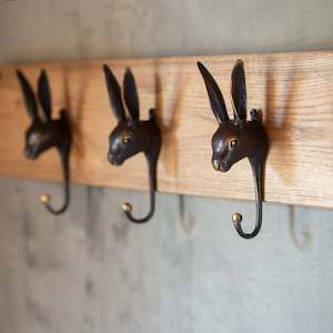 Bronze Hare / Rabbit Hook | Antique Finish