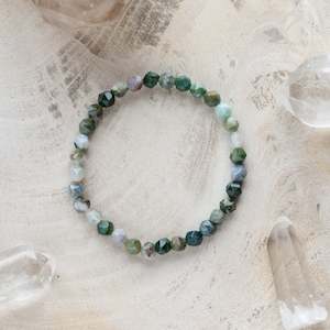 Natural Stone Jewellery: Faceted Stone Bracelet | Indian Agate