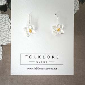 Sterling Silver Gold: Sterling Silver Earrings | Flower Drop