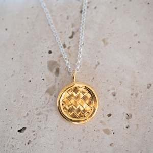 Sterling Silver Necklace | Woven | 14K Gold Vermeil