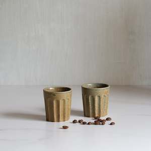 Its Time For A Drink: Franco | Espresso Cup | Olive | Set/2