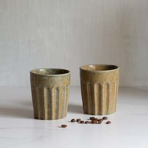 Its Time For A Drink: Franco | Latte Cup | Olive | Set/2