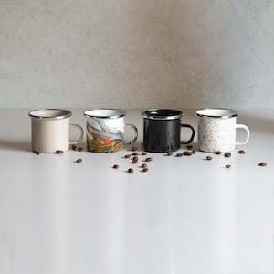 Its Time For A Drink: Enamel Espresso Mug | Assorted Single