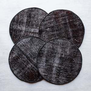 Kilim Placemats | Set of 4 | | Medium | Charcoal Pinot