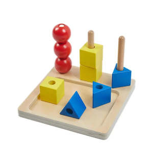 Montessori Toys New Zealand: Colourful Shapes on Pegs