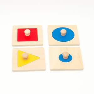 Set of 4 Single Shape Knobbed Puzzles