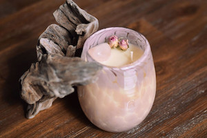 Deluxe Candle Jar - Rose Quartz Food for the Soul