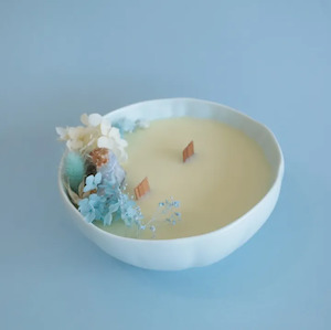 Deluxe Candle Bowl - Blue Calcite Food for the Soul