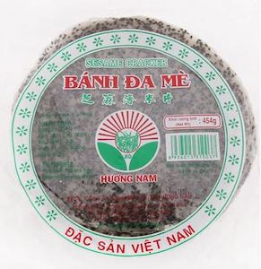 Bánh đa Mè Đen - Hương Nam- 454g - Black Sesame Rice Cracker