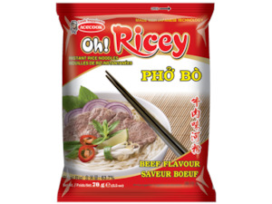 OH!RICEY Instant Rice Noodles -  BEEF - (ACECOOK Phở Bò)