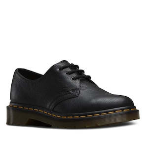 Shoe: Dr Martens - 1461W Womens Virginia Leather Shoes 3 Eye Black