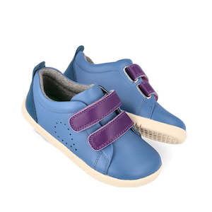 Shoe: Bobux Iwalk Grass Court Elemental Blue Leather Trainer 640505