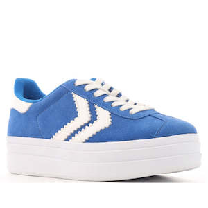 Alfie & Evie Ignite Suede Womens Platform Sneaker Blue