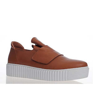 Alfie & Evie Denton Tan Leather with a Slight Platform Sole