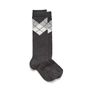 Lamington Knee High Wool Socks Clyde Black