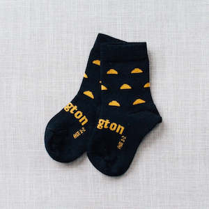 Lamington Leo Crew Merino Wool Socks Black