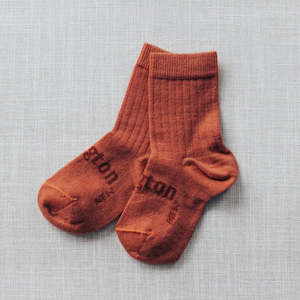 Lamington Brick Crew Merino Wool Socks