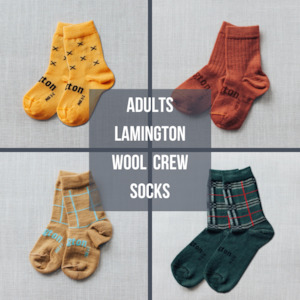 Lamington Merino Wool Crew Lo Womens  Mens Socks