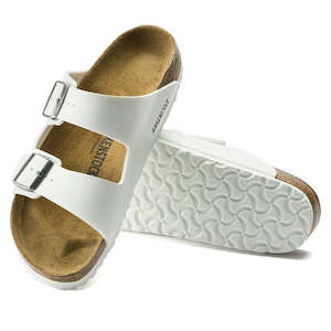 Birkenstock Arizona Birko Flor White Narrow Width