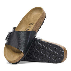 Shoe: Birkenstock Womens Catalina Slide Birko Flor Graceful Licorice Regular Width