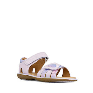 Shoe: Clarks - Girls Pippa Lilac Leather Sandals E Average Width