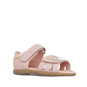 Clarks - Saskia Pink Toddlers Leather Sandal E Average Width